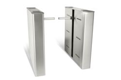 barrier arm optical turnstile for lobby security and entry control
